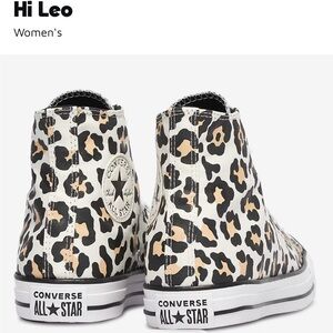 Converse Hi Leo Women's High-Top Sneakers in Leopard Print (White/Tan/Black)